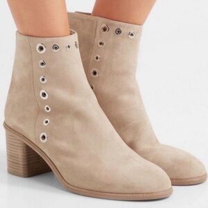 Rag & Bone Tan Suede Grommet Ankle Boots